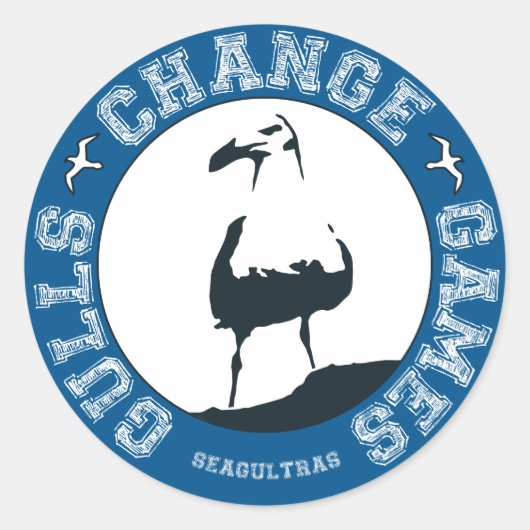 Gulls Change Games 3"-Aufkleber (Blatt 6) Runder Aufkleber (Vorderseite)