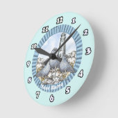 Gulls Guide Lighthouse Clock Runde Wanduhr (Winkel)