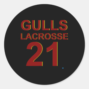 Gulls Lacrosse 21 Runder Aufkleber