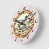 Gulls Lighthouse Clock Runde Wanduhr (Winkel)