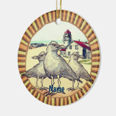 Gulls Lighthouse Keramik Ornament (Links)