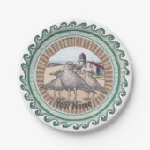 Gulls Lighthouse Papiertüte Pappteller (Vorderseite)