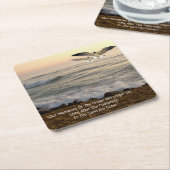 GULLS & OCEAN QOUTE RECHTECKIGER PAPPUNTERSETZER (angewinkelt)