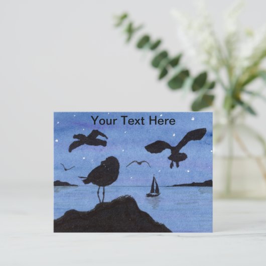 Gulls Postkarte (Stehend Vorderseite)