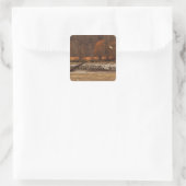 Gulls und Gänse Quadratischer Aufkleber (Tasche)