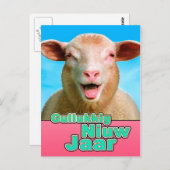 Gullukkig Niuw Jaar Postkarte (Vorne/Hinten)