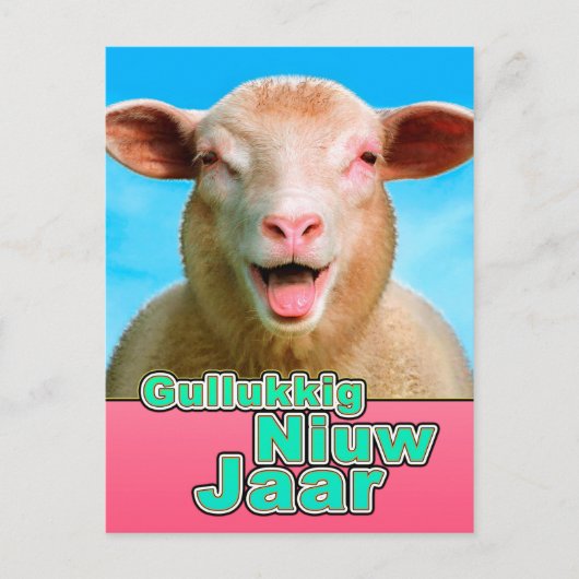 Gullukkig Niuw Jaar Postkarte (Vorderseite)
