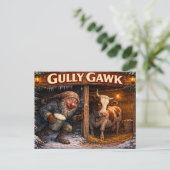 Gully Gawk Isländischer Yule Lad Postkarte (Stehend Vorderseite)