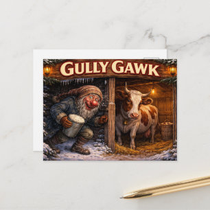 Gully Gawk Isländischer Yule Lad Postkarte