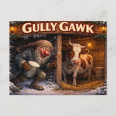 Gully Gawk Isländischer Yule Lad Postkarte (Vorderseite)