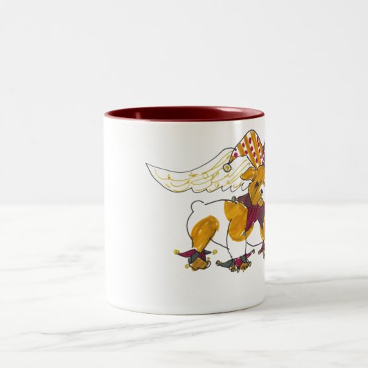 Gullys Engels-englische Bulldoggen-Tasse Zweifarbige Tasse (Mittel)