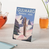 Gulmarg Kashmiri India Ski-Poster-Notebook Sockelschild (In SItu)