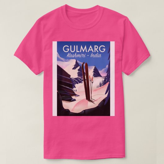 Gulmarg Kashmiri India Skipposter T-Shirt (Design vorne)
