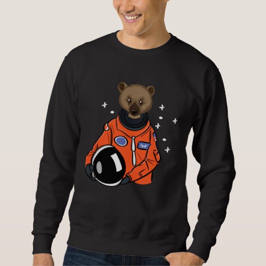 Gulo gulo in Space Astronaut Sweatshirt (Vorderseite)