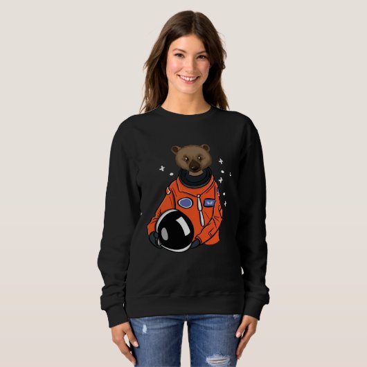 Gulo gulo in Space Astronaut Sweatshirt (Vorne ganz)