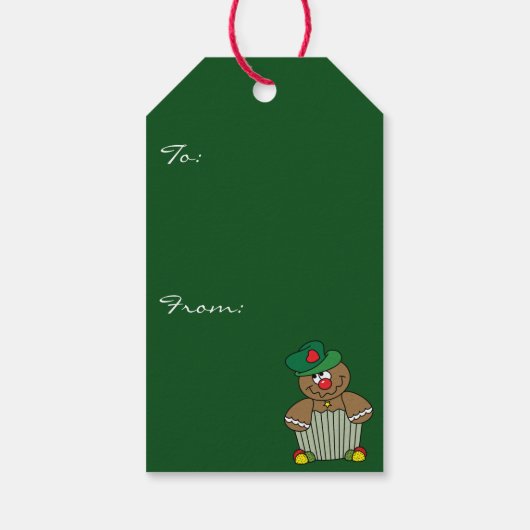 Gum Drop Gingerbread Man Geschenkanhänger (Rückseite)