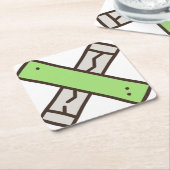 Gum Rechteckiger Pappuntersetzer (angewinkelt)