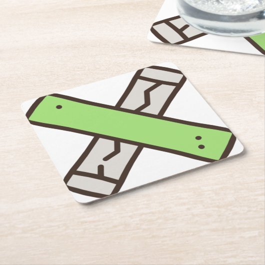 Gum Rechteckiger Pappuntersetzer (angewinkelt)