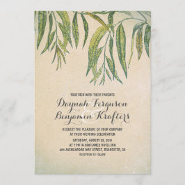 Gum tree Blätter Elegante Hochzeit lädt ein Einladung