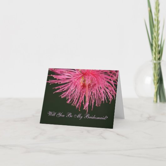 Gum Tree Blume wird meine Bridesmaid Card sein Einladung (Vorderseite)