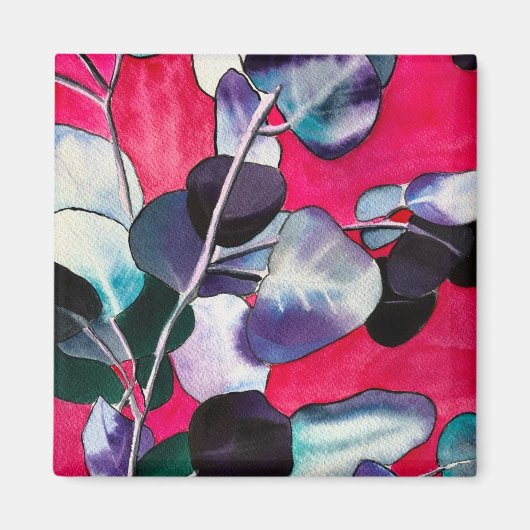 Gum verlasse Aquarellkunst Magnet (Vorne)