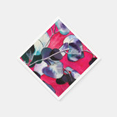 Gum verlasse Aquarellkunst Serviette (Ecke)