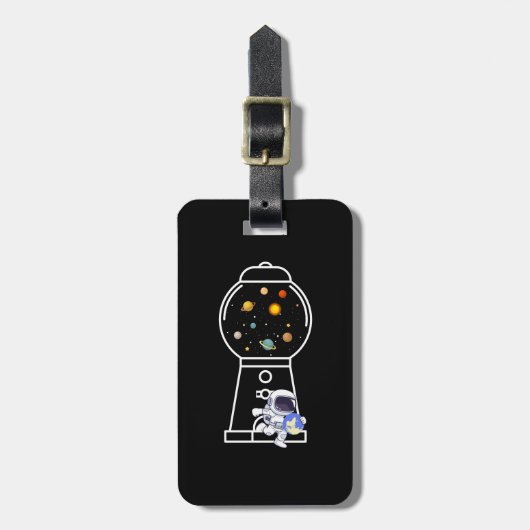 Gumball Astronaut Gepäckanhänger (Vorderseite vertikal)
