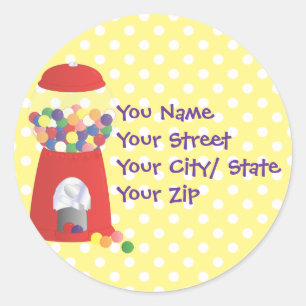 Gumball-Fantasie Runder Aufkleber