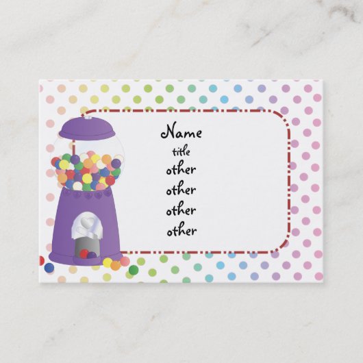 Gumball-Fantasie Visitenkarte (Vorderseite)