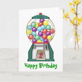 Gumball Goodies Happy  Birthday Karte (Gelbe Blume)