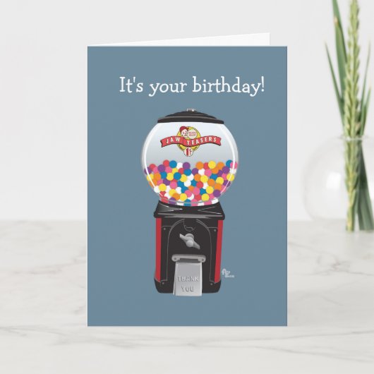 Gumball Machine Birthday Card Karte (Vorderseite)