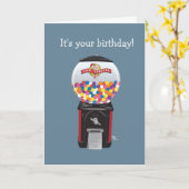 Gumball Machine Birthday Card Karte (Gelbe Blume)