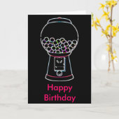 Gumball machine Glow, Happy Birthday Karte (Gelbe Blume)