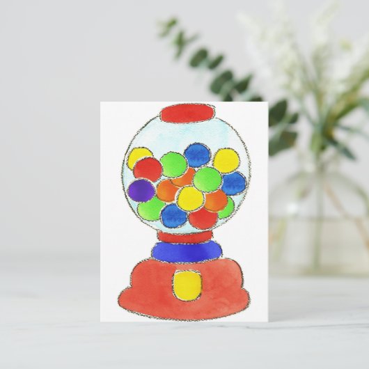 Gumball Machine Postkarte (Stehend Vorderseite)