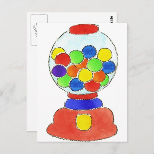Gumball Machine Postkarte (Vorne/Hinten)