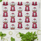 Gumball Machine Retro Candy Shop Muster Geschirrtuch (Gefaltet)