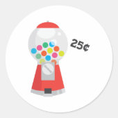 Gumball Macine Runder Aufkleber (Vorderseite)