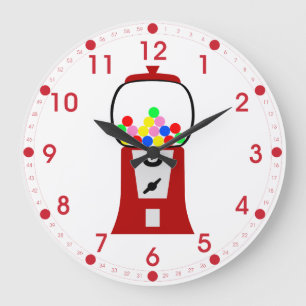 Gumball Maschine Große Wanduhr