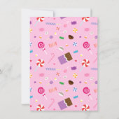 Gumball Maschinen-süßes Einladung (Rückseite)