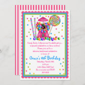 Gumball Maschinen-und Süßigkeits-Einladung Einladung (Vorne/Hinten)