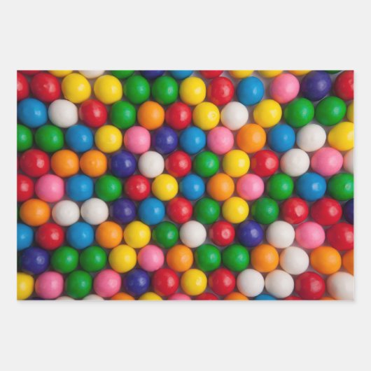 Gumballs Geschenkpapier Set (Vorderseite)