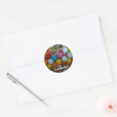 Gumballs! Runder Aufkleber (Umschlag)
