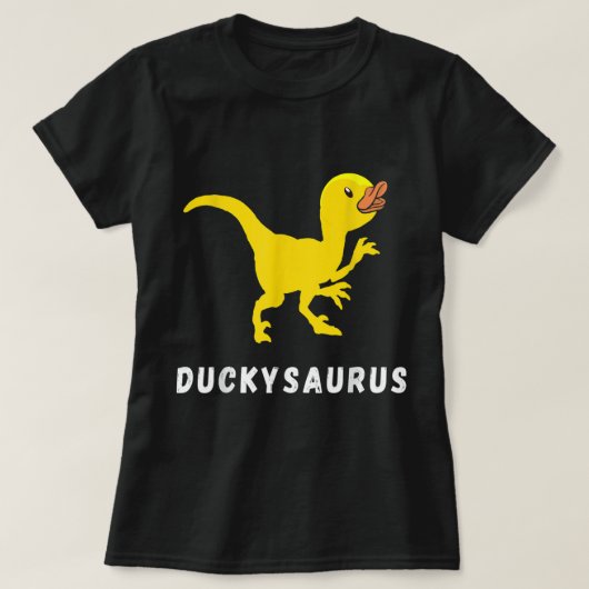 Gumber Duck T-Rex Duck Dino Funny Rubber Duck Dino T-Shirt (Design vorne)