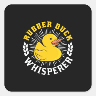 Gumber Duck Whisperer Quadratischer Aufkleber