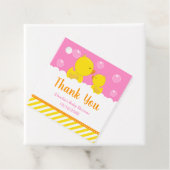 Gumber Ducky Baby Dusche Gelb Rosa Danke Geschenkanhänger (Beispiel)