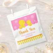 Gumber Ducky Baby Dusche Gelb Rosa Danke Geschenktütchen (Ausgeschnitten)