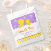 Gumber Ducky Babydusche gelb Lila Danke Geschenktütchen (Ausgeschnitten)