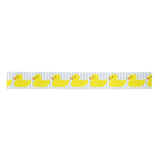 Gumber Ducky Blue Stripe Ribbon Satinband (Vorderseite)