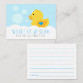 Gumber Ducky Bubble Bath Boy Babydusche Beratung Hinweiskarte (Vorne/Hinten)