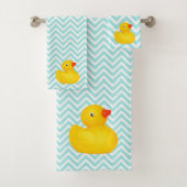 Gumber Ducky Duck Ducks Zickzack Badetuch Set (Insitu)